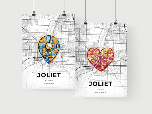 Joliet Illinois art print for couples