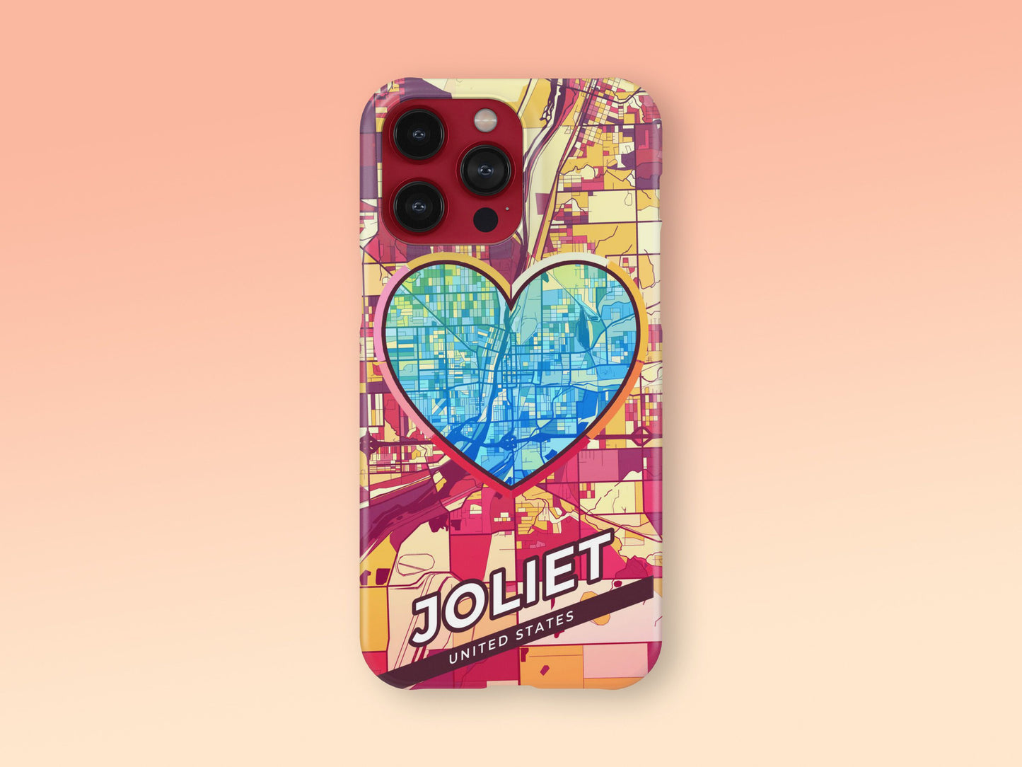 Joliet Illinois slim phone case with colorful icon. Birthday, wedding or housewarming gift. Couple match cases. 2