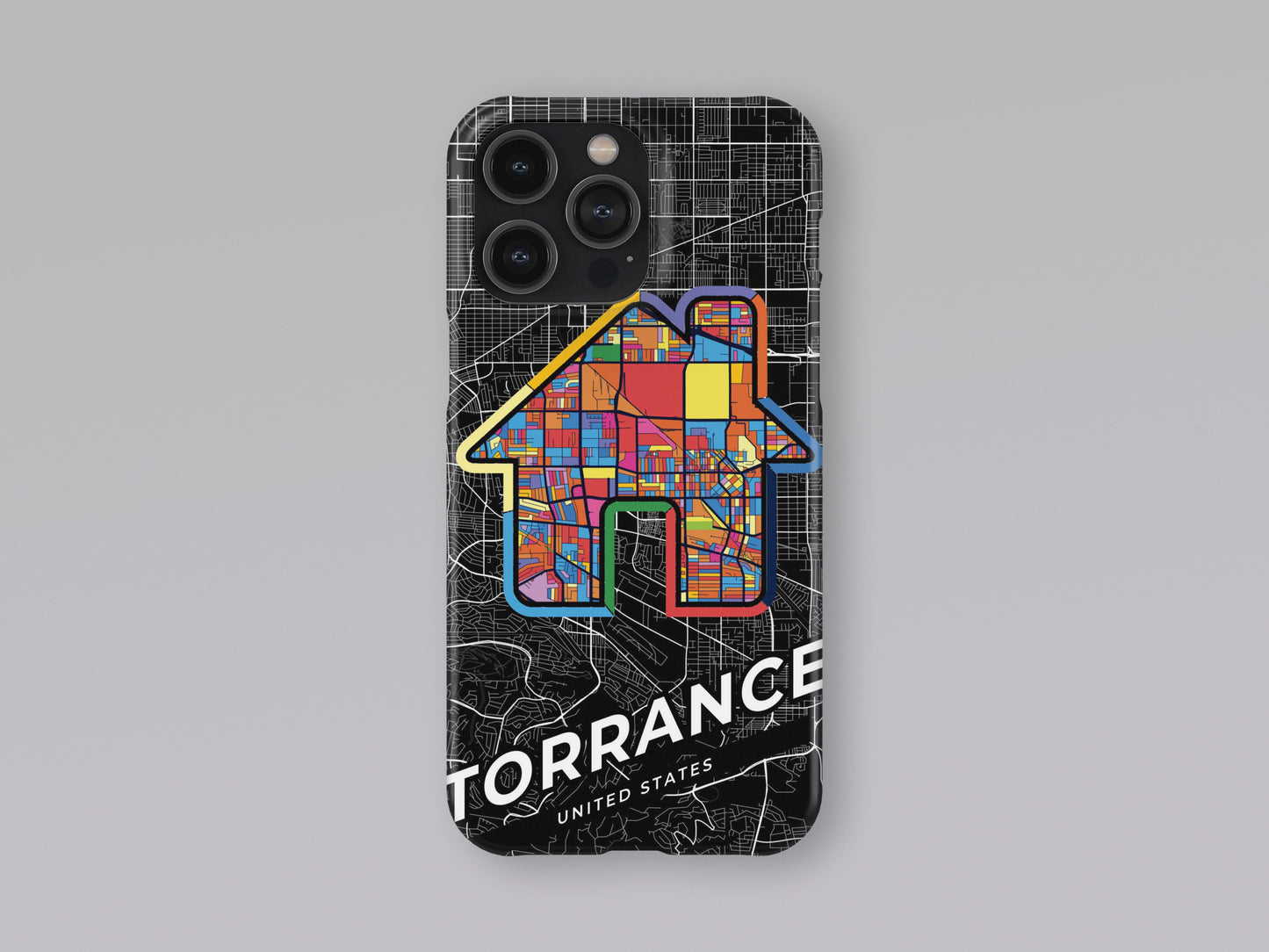 Torrance California slim phone case with colorful icon 3