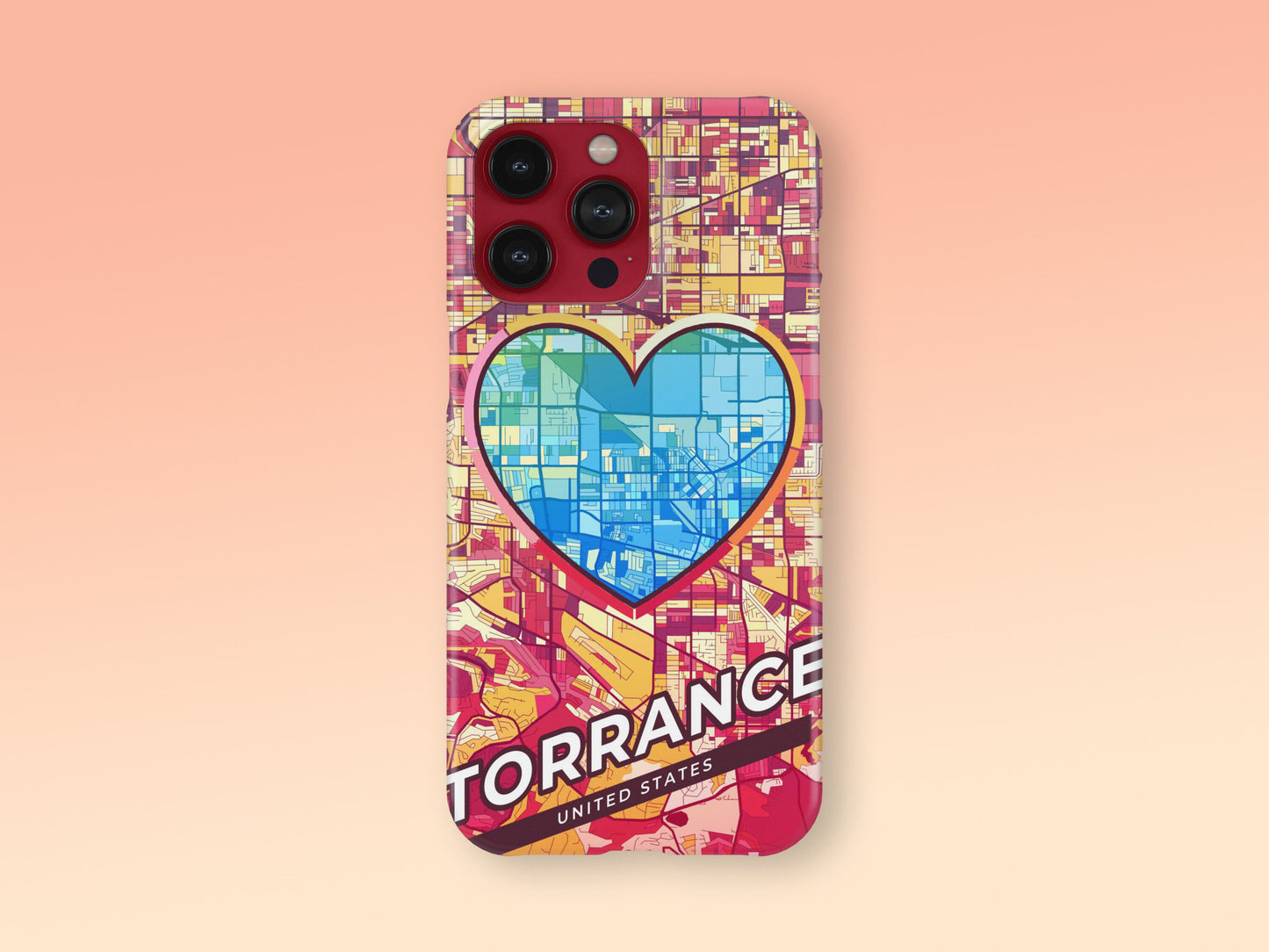 Torrance California slim phone case with colorful icon 2