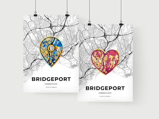 Bridgeport Connecticut art print for couples