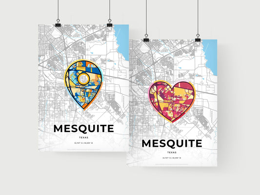 Mesquite Texas art print for couples