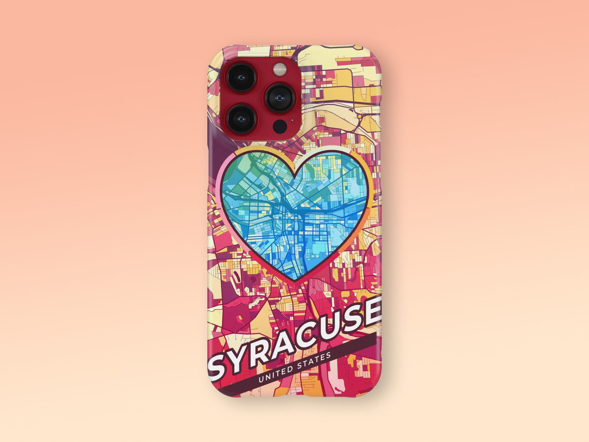 Syracuse New York slim phone case with colorful icon 2