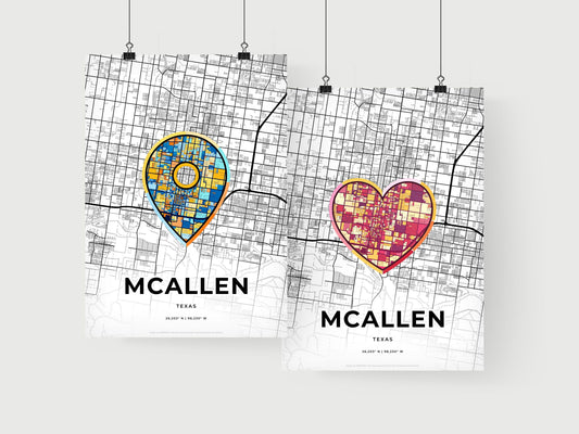 Mcallen Texas art print for couples
