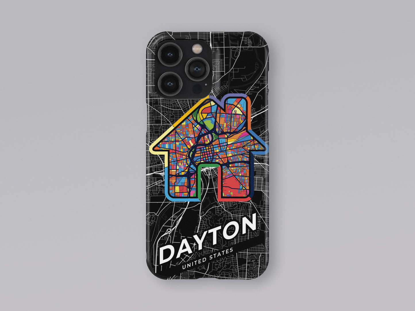 Dayton Ohio slim phone case with colorful icon. Birthday, wedding or housewarming gift. Couple match cases. 3