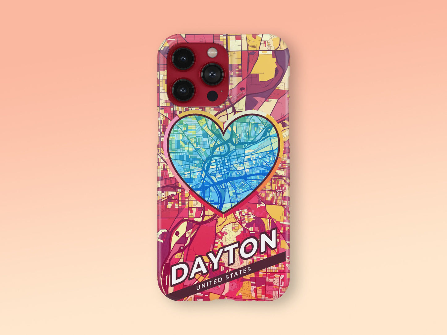 Dayton Ohio slim phone case with colorful icon. Birthday, wedding or housewarming gift. Couple match cases. 2