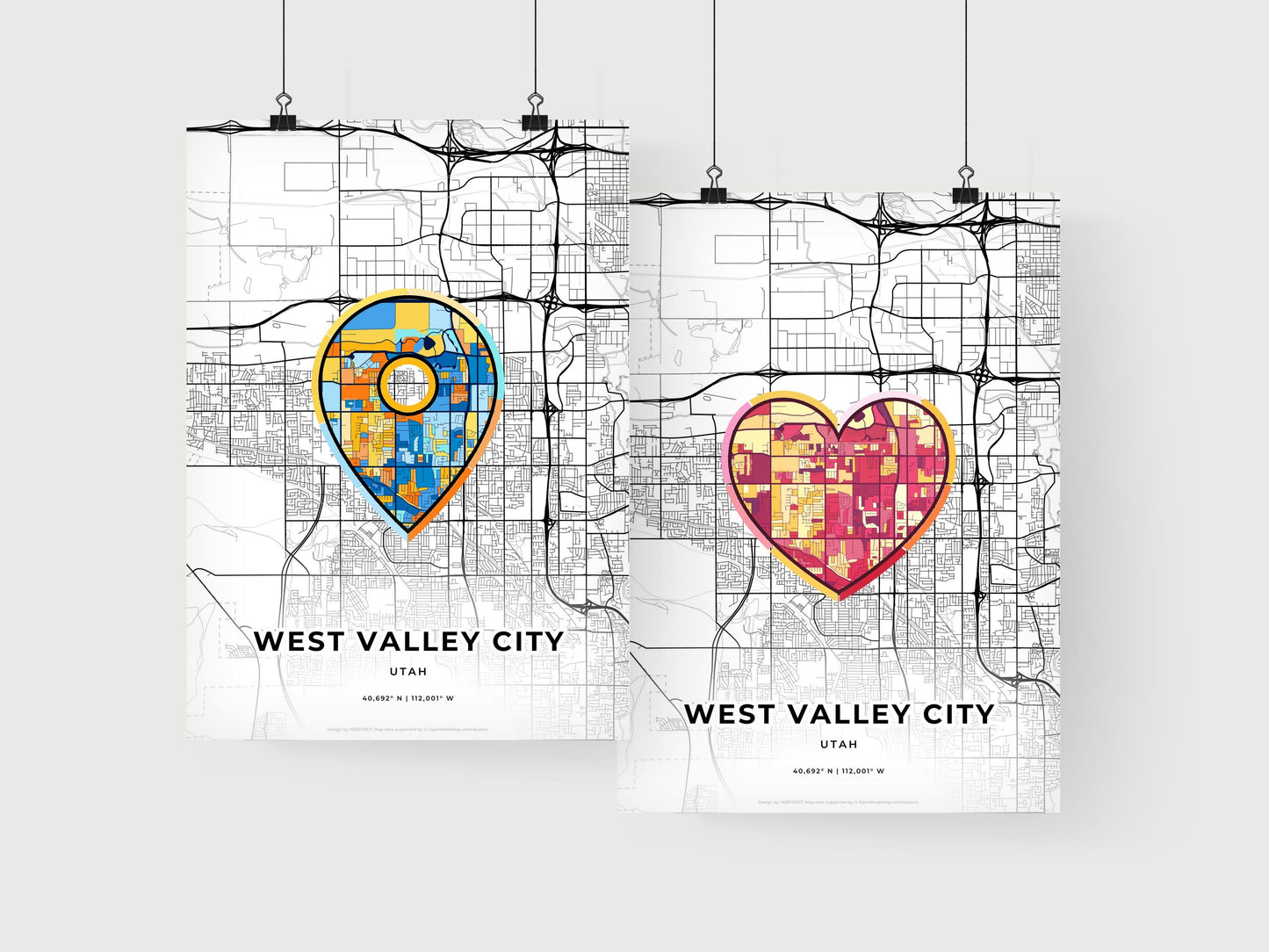 West Valley City Utah art print for couples