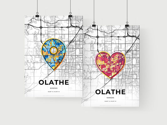 Olathe Kansas art print for couples