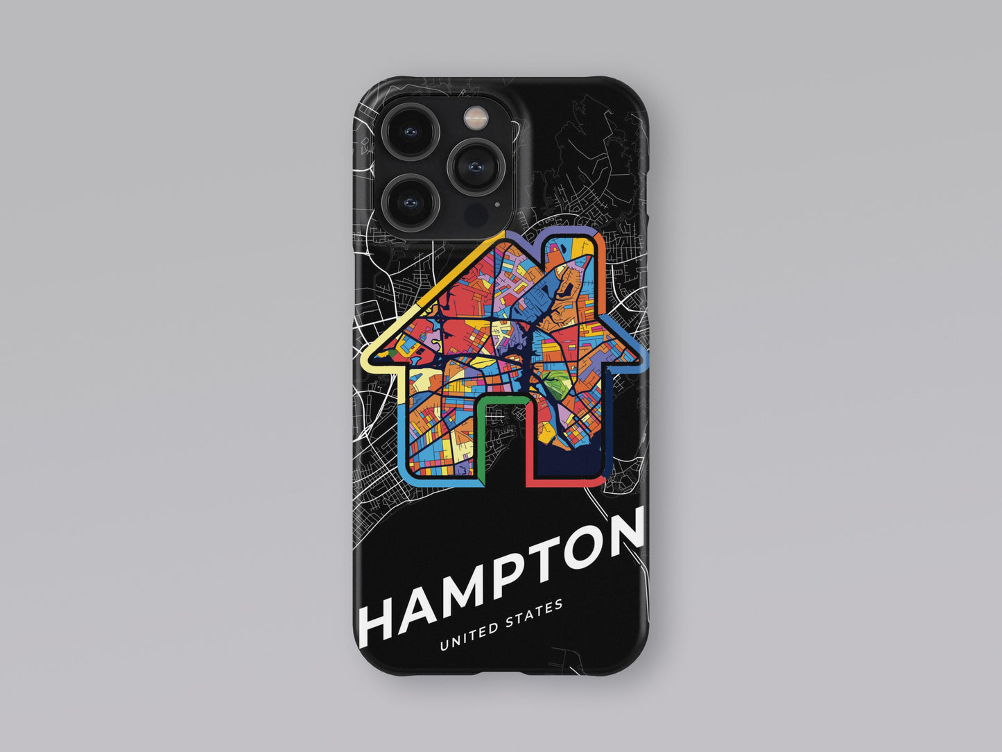 Hampton Virginia slim phone case with colorful icon. Birthday, wedding or housewarming gift. Couple match cases. 3