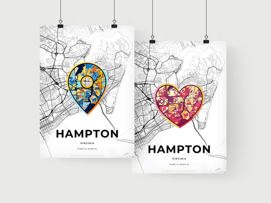 Hampton Virginia art print for couples