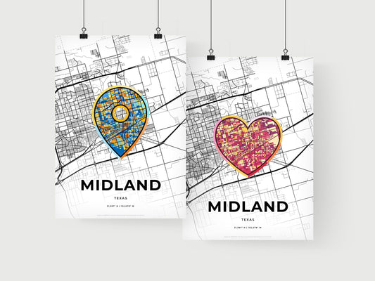 Midland Texas art print for couples