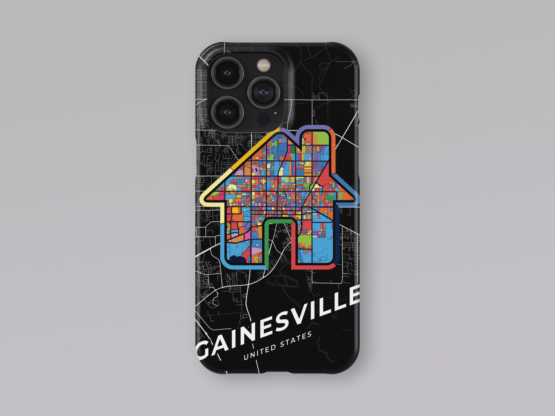 Gainesville Florida slim phone case with colorful icon. Birthday, wedding or housewarming gift. Couple match cases. 3