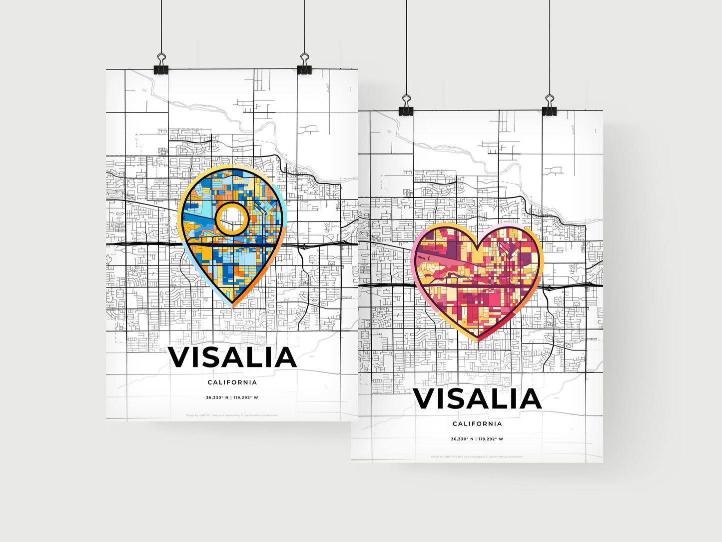 Visalia California art print for couples