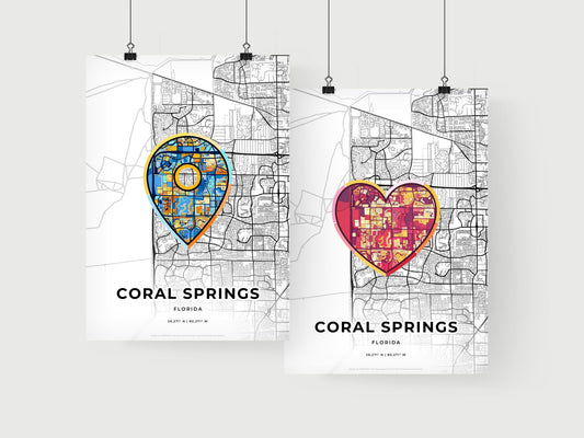 Coral Springs Florida art print for couples