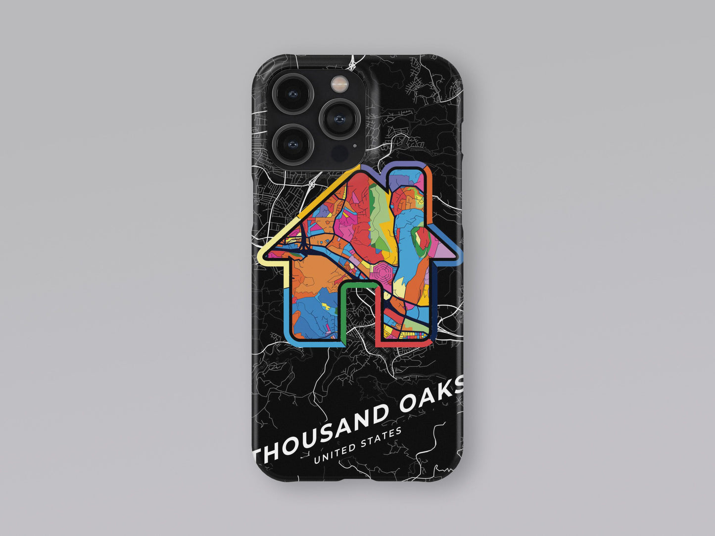 Thousand Oaks California slim phone case with colorful icon 3