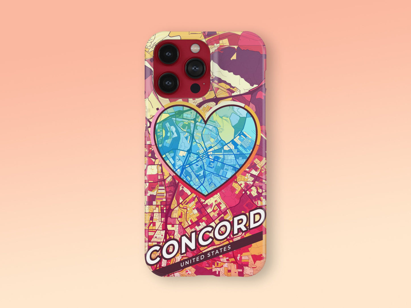 Concord California slim phone case with colorful icon. Birthday, wedding or housewarming gift. Couple match cases. 2