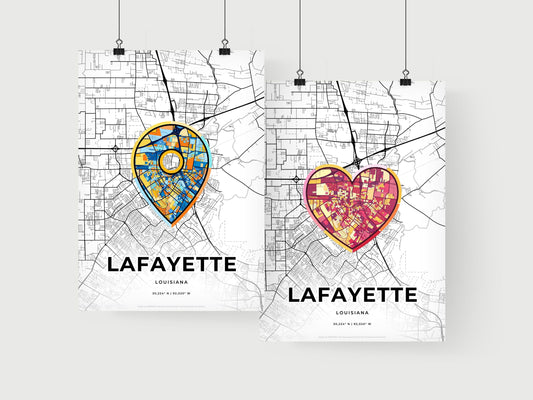 Lafayette Louisiana art print for couples