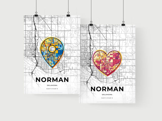 Norman Oklahoma art print for couples