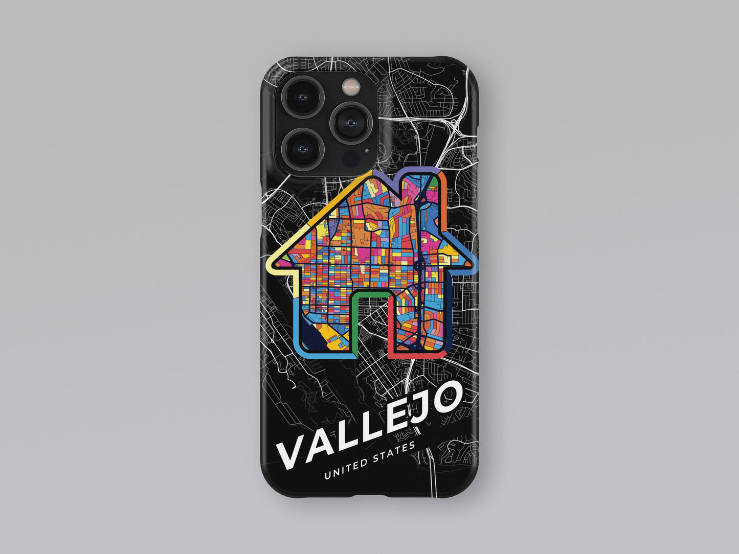 Vallejo California slim phone case with colorful icon 3