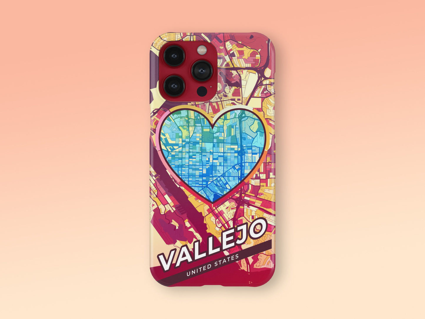 Vallejo California slim phone case with colorful icon 2