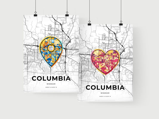 Columbia Missouri art print for couples