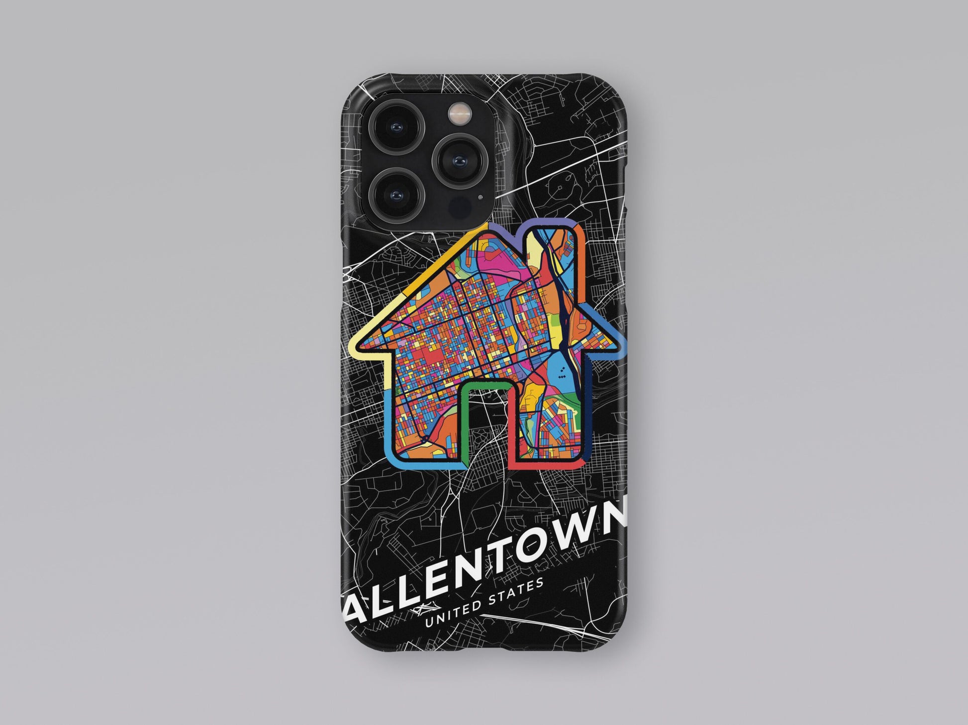 Allentown Pennsylvania slim phone case with colorful icon. Birthday, wedding or housewarming gift. Couple match cases. 3