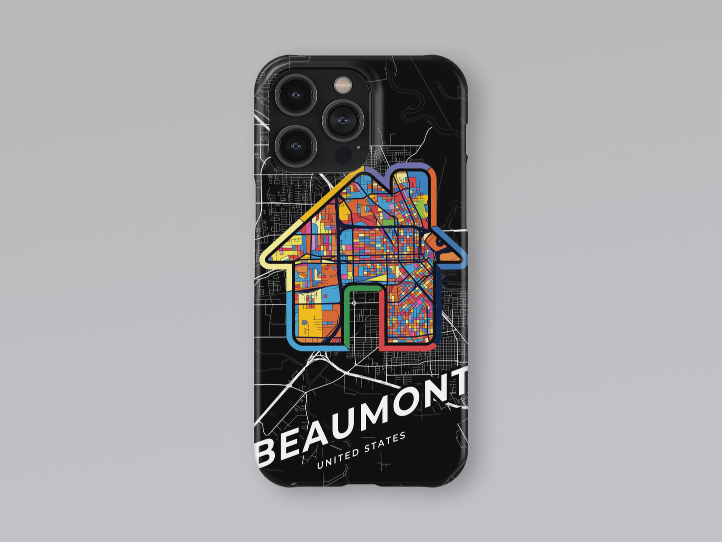 Beaumont Texas slim phone case with colorful icon. Birthday, wedding or housewarming gift. Couple match cases. 3
