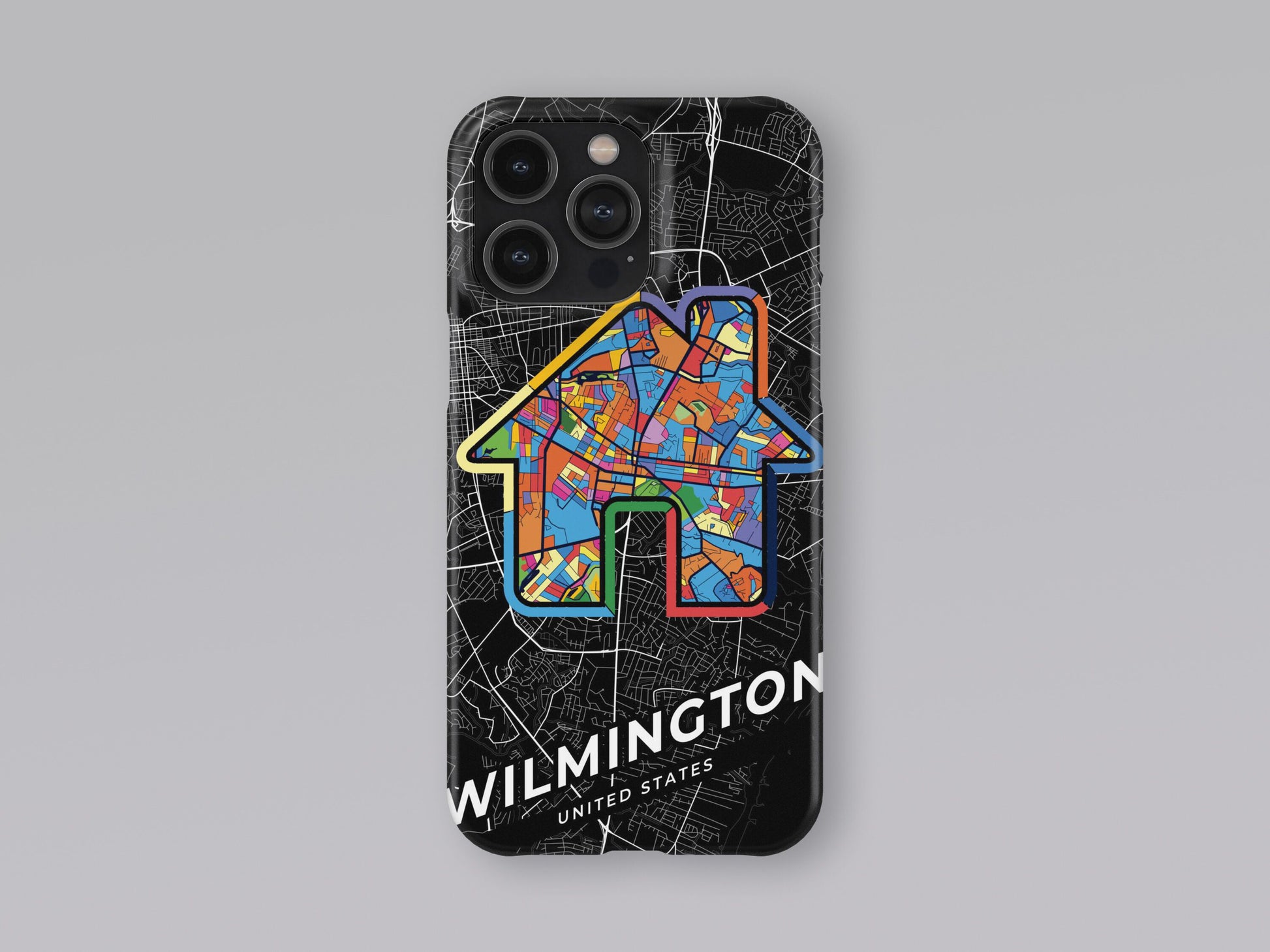 Wilmington North Carolina slim phone case with colorful icon 3