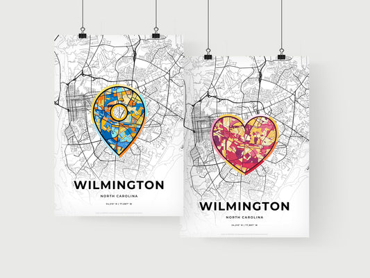 Wilmington North Carolina art print for couples