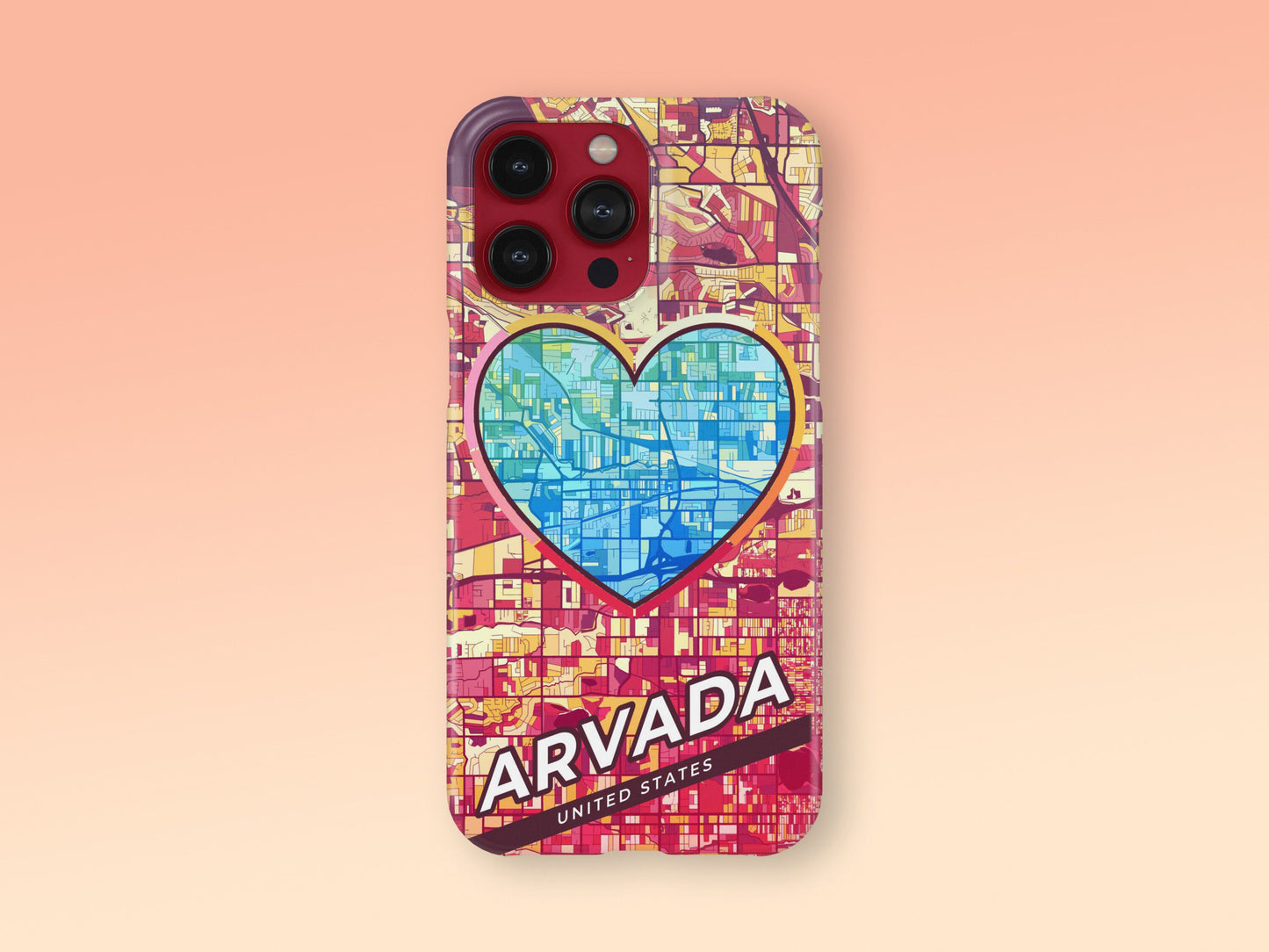 Arvada Colorado slim phone case with colorful icon. Birthday, wedding or housewarming gift. Couple match cases. 2
