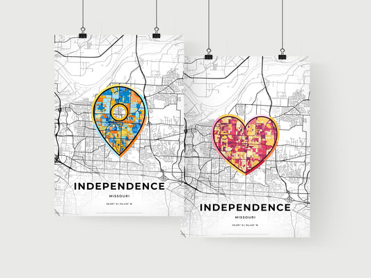 Independence Missouri art print for couples