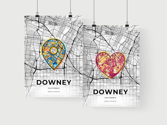 Downey California art print for couples