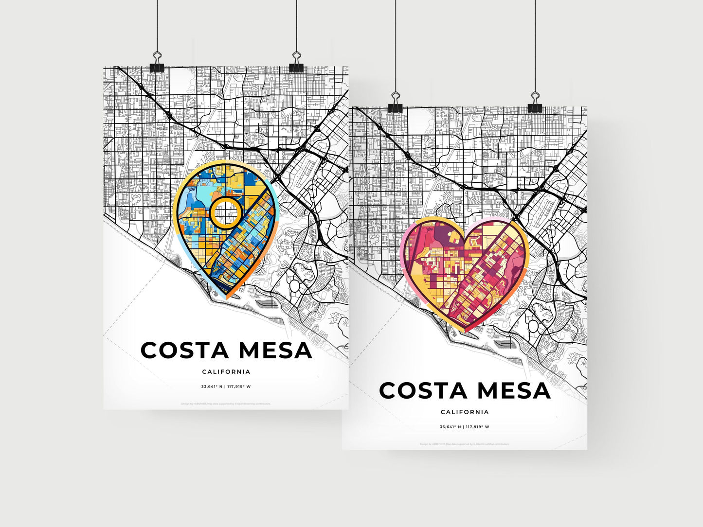 Costa Mesa California art print for couples