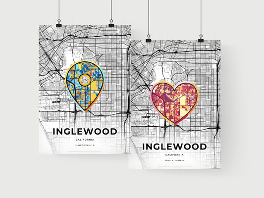 Inglewood California art print for couples