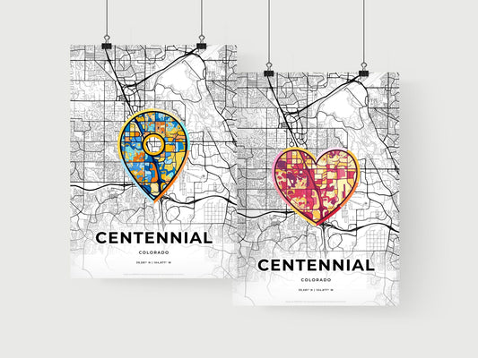 Centennial Colorado art print for couples