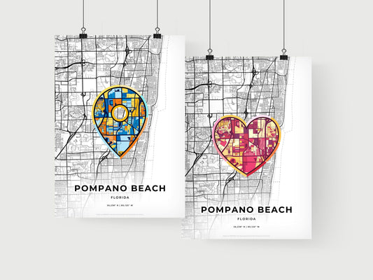Pompano Beach Florida art print for couples