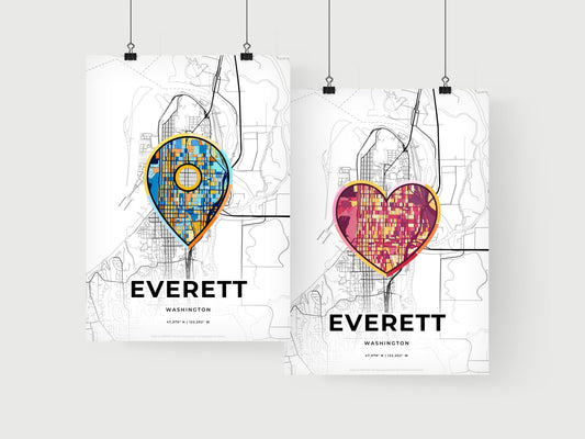 Everett Washington art print for couples