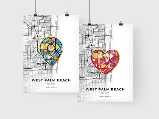 West Palm Beach Florida art print for couples