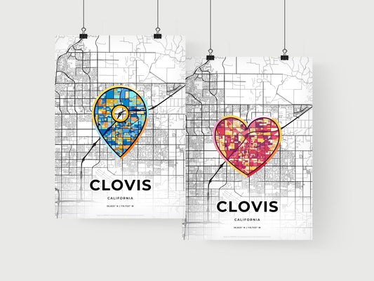 Clovis California art print for couples