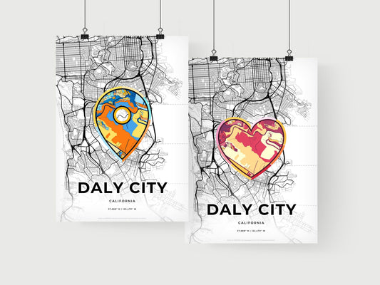 Daly City California art print for couples