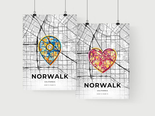 Norwalk California art print for couples