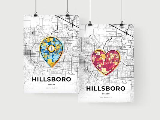 Hillsboro Oregon art print for couples