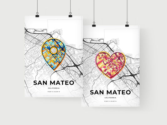 San Mateo California art print for couples