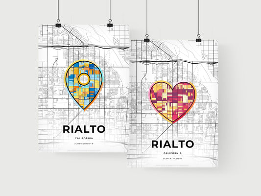 Rialto California art print for couples