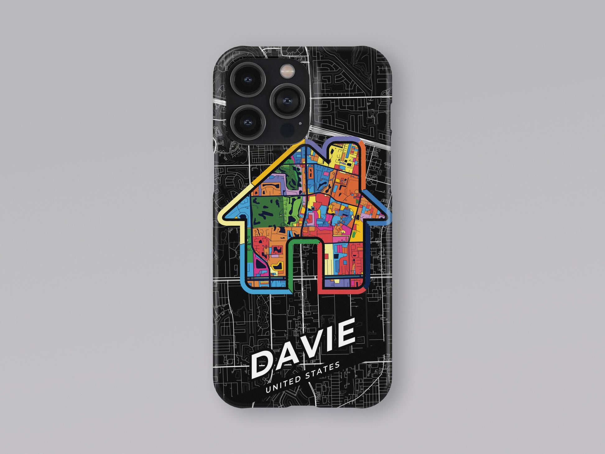 Davie Florida slim phone case with colorful icon. Birthday, wedding or housewarming gift. Couple match cases. 3