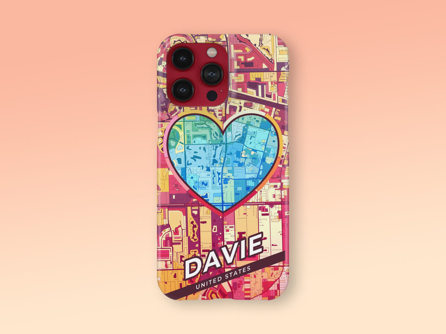 Davie Florida slim phone case with colorful icon. Birthday, wedding or housewarming gift. Couple match cases. 2