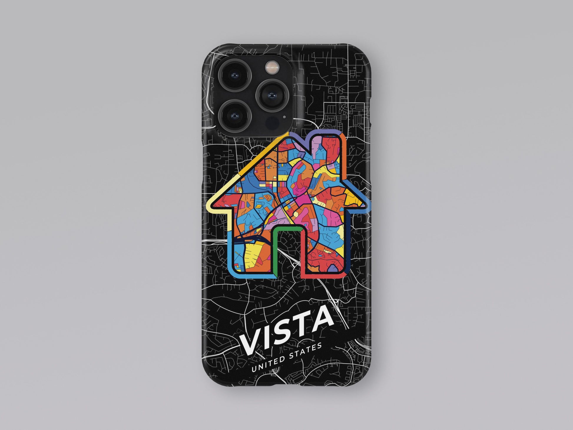 Vista California slim phone case with colorful icon 3