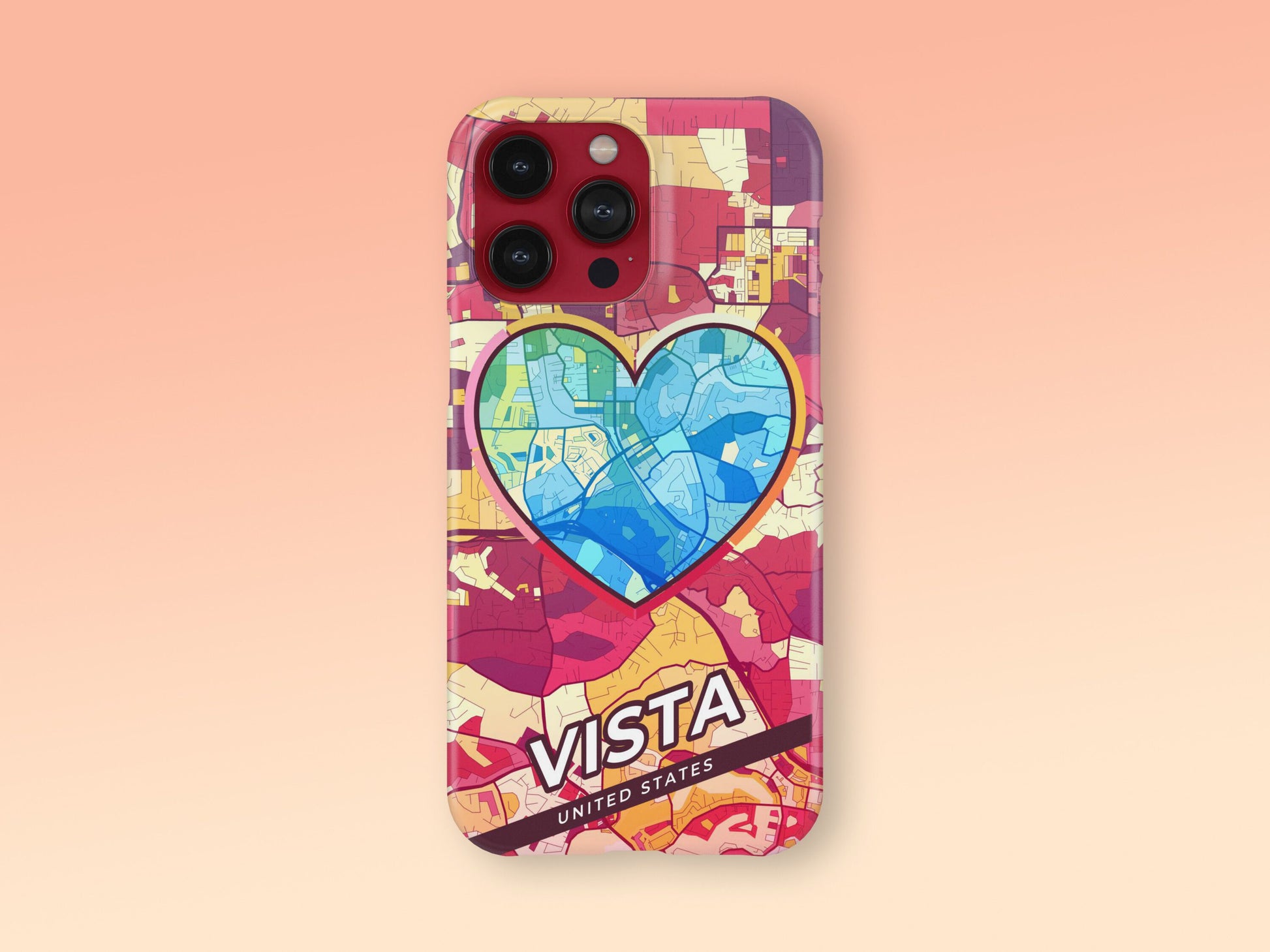 Vista California slim phone case with colorful icon 2