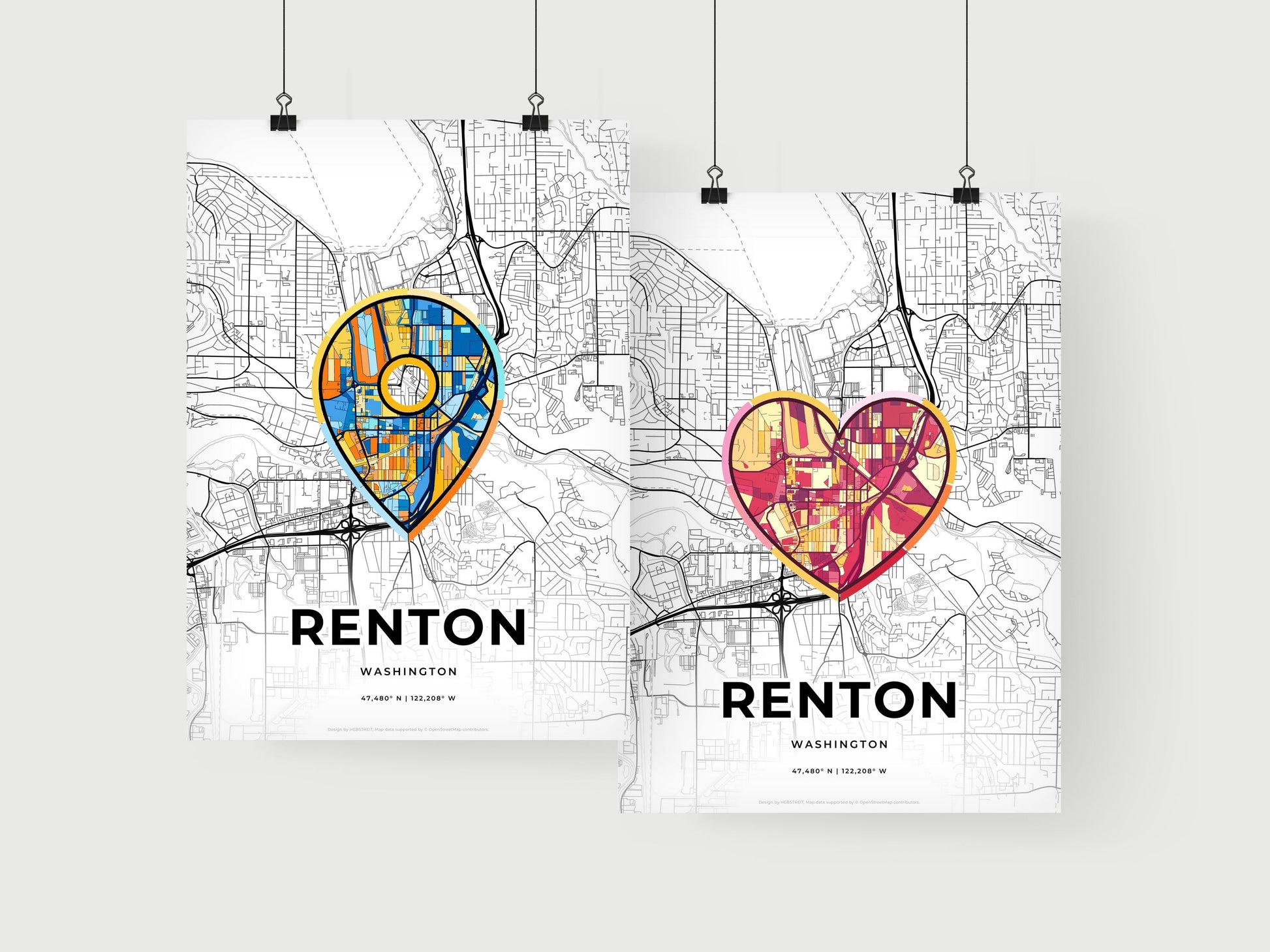 Renton Washington art print for couples