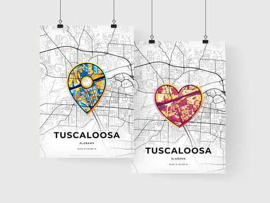 Tuscaloosa Alabama art print for couples